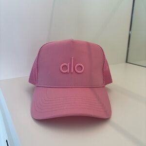 ALO Yoga Pink Trucker Hat